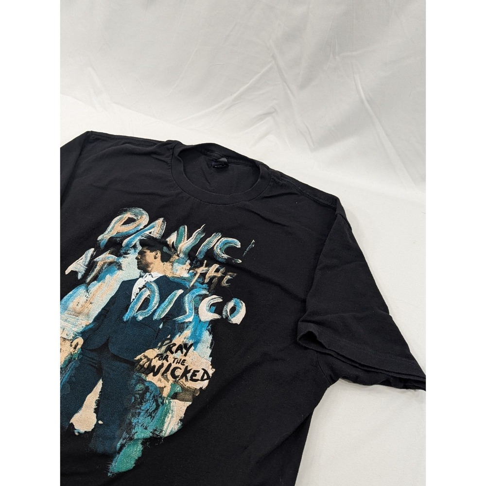 Panic At The Disco T-Shirt Black Short Sleeve - Pray For Wicked XL Tultex‎